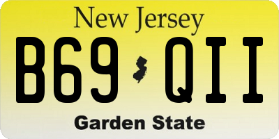 NJ license plate B69QII