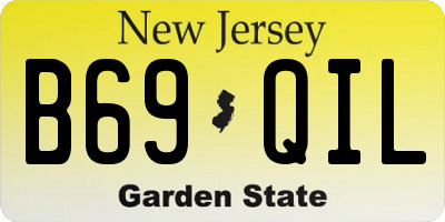NJ license plate B69QIL