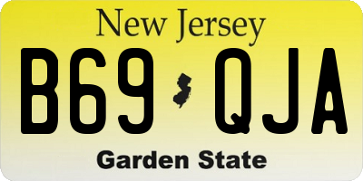 NJ license plate B69QJA