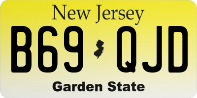 NJ license plate B69QJD