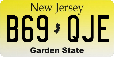NJ license plate B69QJE