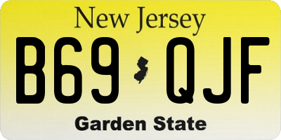 NJ license plate B69QJF
