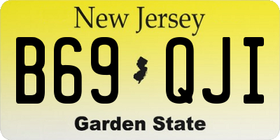 NJ license plate B69QJI