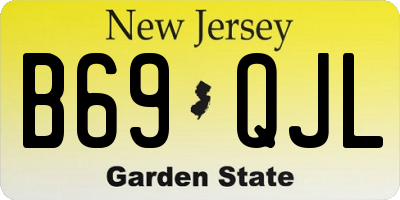 NJ license plate B69QJL
