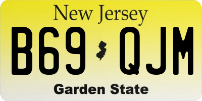 NJ license plate B69QJM