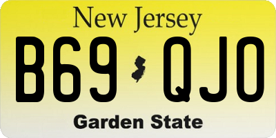 NJ license plate B69QJO