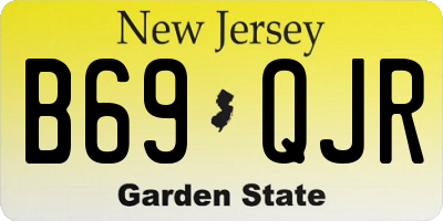 NJ license plate B69QJR