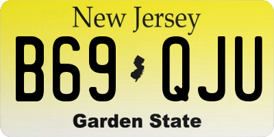 NJ license plate B69QJU