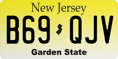 NJ license plate B69QJV