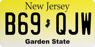 NJ license plate B69QJW