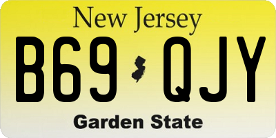 NJ license plate B69QJY