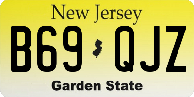 NJ license plate B69QJZ