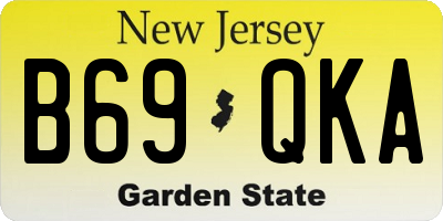 NJ license plate B69QKA