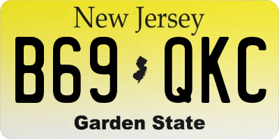 NJ license plate B69QKC