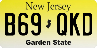 NJ license plate B69QKD