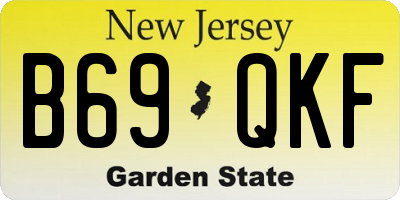 NJ license plate B69QKF