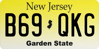 NJ license plate B69QKG