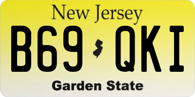 NJ license plate B69QKI