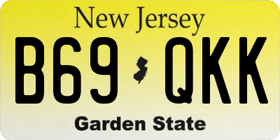 NJ license plate B69QKK