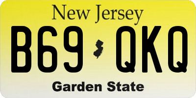 NJ license plate B69QKQ