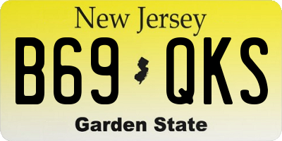NJ license plate B69QKS