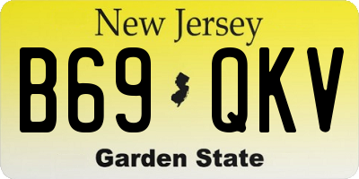 NJ license plate B69QKV
