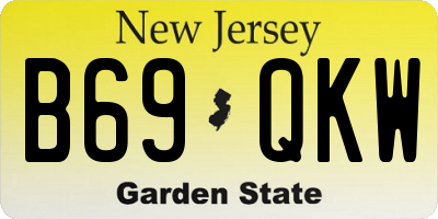 NJ license plate B69QKW