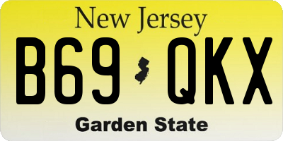 NJ license plate B69QKX