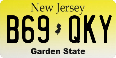 NJ license plate B69QKY