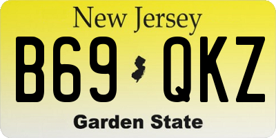 NJ license plate B69QKZ