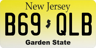 NJ license plate B69QLB