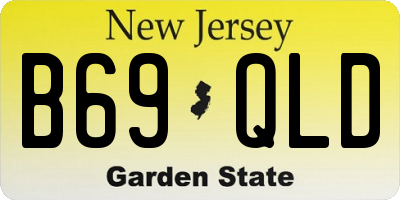 NJ license plate B69QLD
