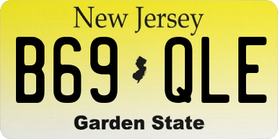 NJ license plate B69QLE