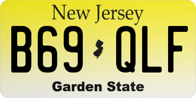 NJ license plate B69QLF