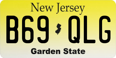 NJ license plate B69QLG