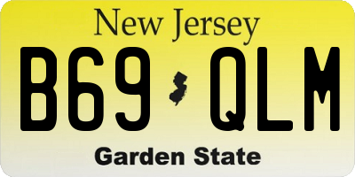 NJ license plate B69QLM
