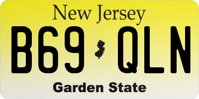 NJ license plate B69QLN
