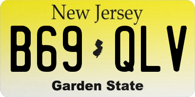 NJ license plate B69QLV