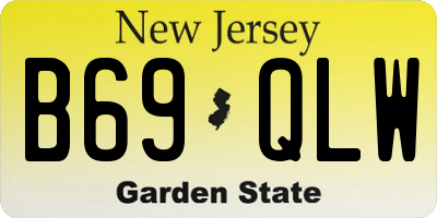 NJ license plate B69QLW