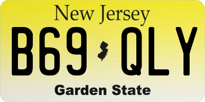 NJ license plate B69QLY