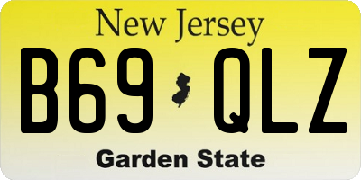 NJ license plate B69QLZ