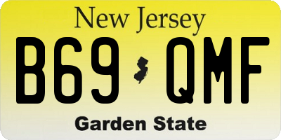 NJ license plate B69QMF