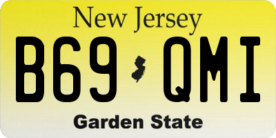 NJ license plate B69QMI