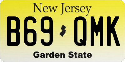 NJ license plate B69QMK