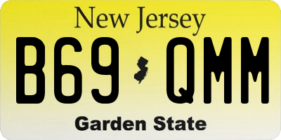 NJ license plate B69QMM