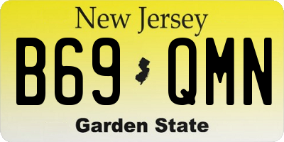 NJ license plate B69QMN