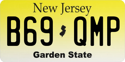 NJ license plate B69QMP