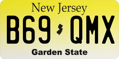 NJ license plate B69QMX