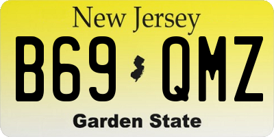 NJ license plate B69QMZ