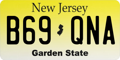 NJ license plate B69QNA